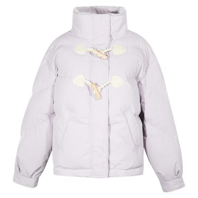 三彩2025冬毛绒羽绒服白鸭绒外套