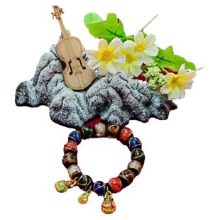 大昭寺香灰琉璃吞金兽招财转运手串藏文化吉祥文玩饰品高档礼物款