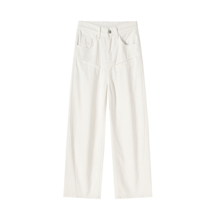 lemanism美式潮流卡其色纯色工装牛仔裤男2025春秋季宽松直筒裤子