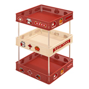 零食收纳盒客厅茶几家用多层水果盘置物架轻奢高档桌面果篮摆放盘