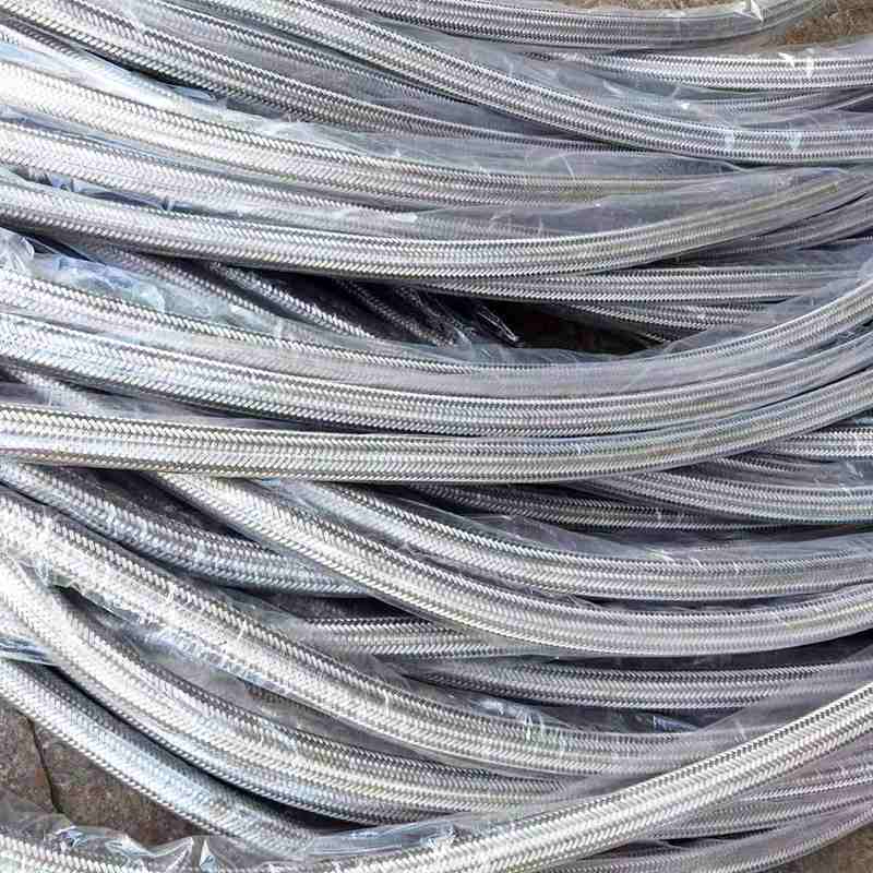 304不锈钢法兰金属软管大口径耐温耐压波纹管钢丝编织连接管