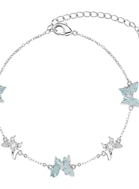 Disney/迪士尼蝴蝶手链女生新款轻奢小众精致生日礼物圣诞送女友