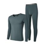 金利来男士保暖内衣男款桑蚕丝薄款秋衣秋裤套装秋冬季羊毛大红色