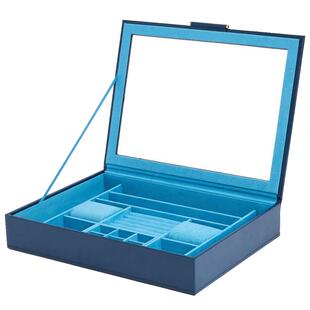 英国WOLF Sophia带玻璃盖首饰盒腕表项链吊坠饰品耳环手链戒指