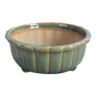 四个包邮开片釉多肉花盆捡漏陶瓷生石花屁屁专用盆群生粗陶小拼盘