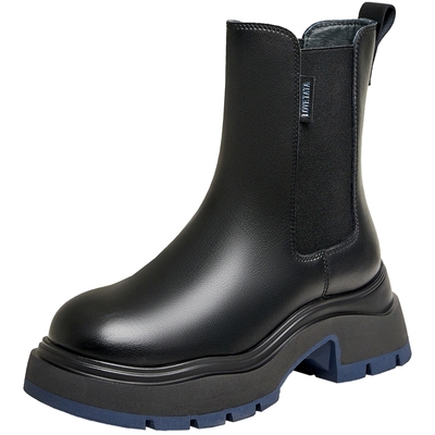 TATA/他她厚底英伦切尔西靴