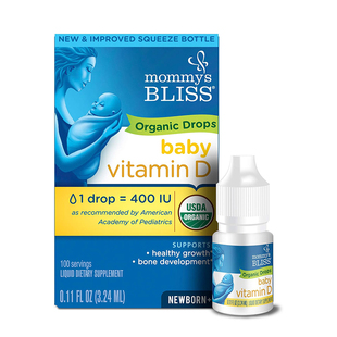 27.03现货美国Mommy's Bliss妈宝乐新生儿婴幼儿有机维生素d3滴剂
