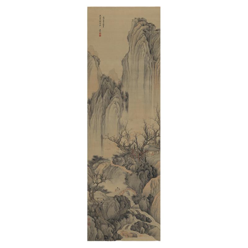 清樊圻秋山听瀑图高清