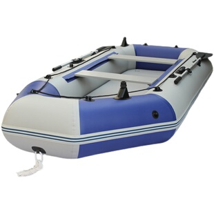 橡皮艇加厚充气船钓鱼船皮划艇冲锋舟硬底耐磨折叠路亚船分水器快