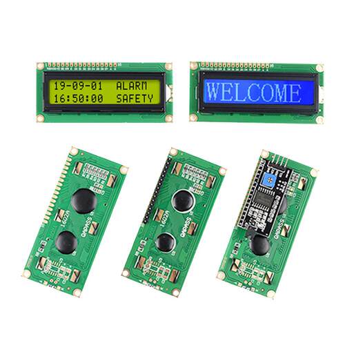 LCD1602A液晶显示屏5V3.3v焊排针IIC模块LCD带背DIY光液晶屏12864