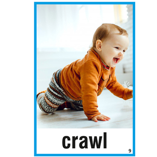 真人英语单词动作卡片日常动词生活训练认知闪卡幼儿园教师教具