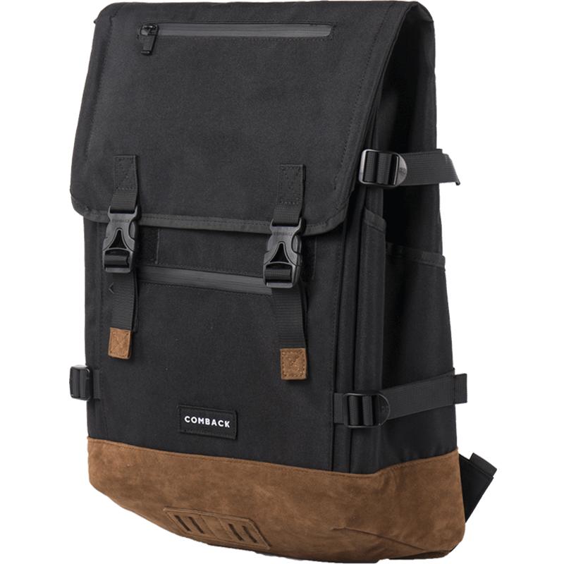 COMBACK男士休闲翻盖双肩包 时尚情侣学生背包运动女士双肩包潮