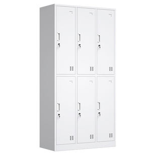 钢制员工铁皮柜更衣柜子工厂职员宿舍换衣柜带锁储物柜鞋柜多门柜
