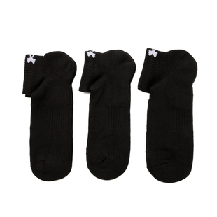 安德玛袜子男袜女袜（三双装）秋季透气舒适训练袜子黑色短袜