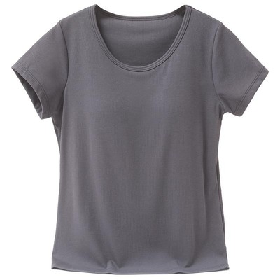 带胸垫短袖t恤女夏季薄款