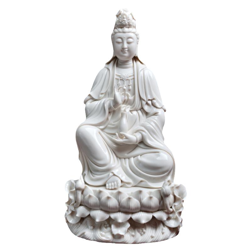 【感恩结缘优惠】观音菩萨佛像供奉陶瓷家用装饰观世音菩萨摆件