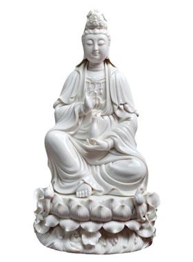 【感恩结缘优惠】观音菩萨佛像供奉陶瓷家用装饰观世音菩萨摆件