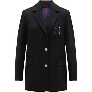 Navigare意大利小帆船纯羊毛休闲西服女春季单便西外套