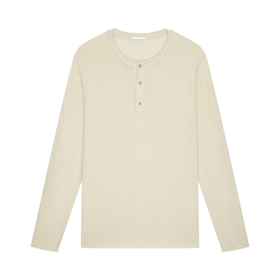 nicerice好饭亨利领棉麻针织衫