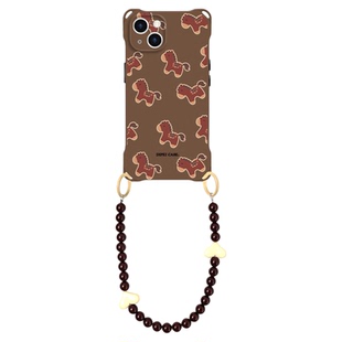 灵马送福~四角开孔手机壳 适用于苹果17promax链条iPhone16plus华为mate70pro/60斜挎Pura80手提小米15新款14