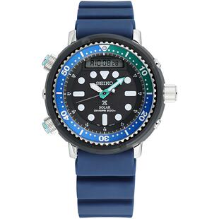 SEIKO精工手表男款潜水计时太阳电能腕表运动石英表SNJ039P1