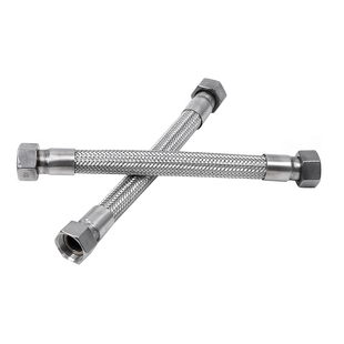 304不锈钢波纹管6分DN20高温高压工业金属编织软管3/4钢丝蒸汽管