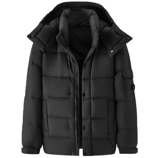 杉杉90鸭绒加厚羽绒服男女情侣装泡芙格面包服冬新款户外连帽外套