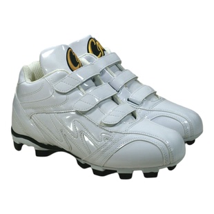 现货！中帮 纯白色棒球硬胶钉鞋 场地比赛鞋 棒球鞋比赛鞋