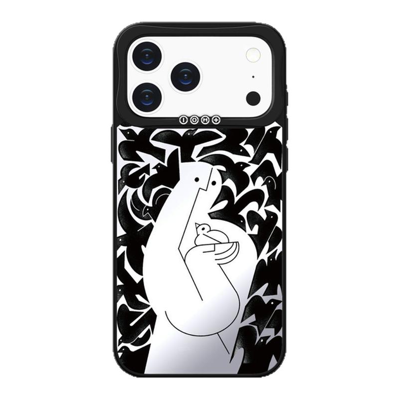 永不失联的爱白黑背iPhone手机壳