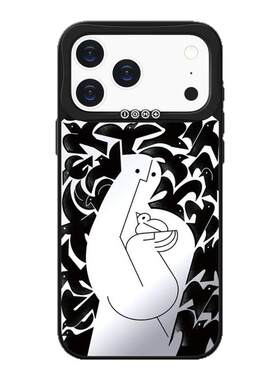永不失联的爱白黑背iPhone手机壳