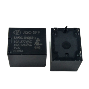 宏发功率继电器HF-JQC-3FF-05V/12V/24VDC-1HS/1ZS 4脚/5脚