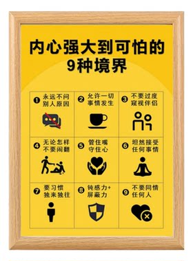 强者心态法则必经之路励志相框