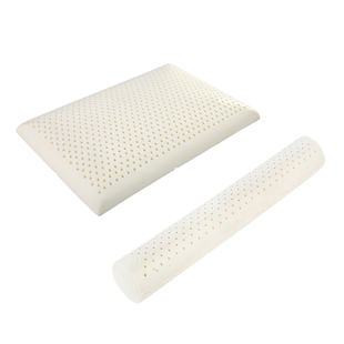 泰国天然乳胶小圆枕圆柱护颈枕修复颈椎枕橡胶长圆形糖果睡眠枕头