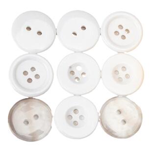 实验室白色医生四孔睡衣两孔员工服纽扣医院树脂白大褂工作服扣子