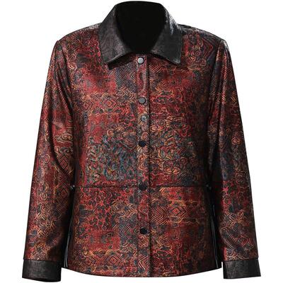 短款真皮衣外套女2026秋季新款妈妈装海宁绵羊皮国风休闲宽松皮衣