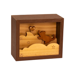 果设创意木制小夜灯可充电床头摆件装饰伴睡送女生送闺蜜生日礼物