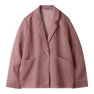 SNIDEL一粒扣透视西装外套