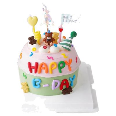 韩国ins风彩旗蛋糕装饰插件