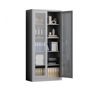 财务凭证柜子钢制文件资料档案柜办公室带锁铁皮多层柜落地储物柜