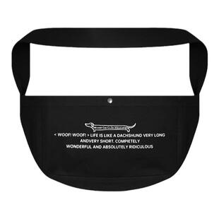 Talktokey(TTO) 腊肠犬 美式卡通休闲百搭骑行邮差包斜跨帆布包袋