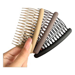 碎发整理神器发夹女后脑勺盘发倒插梳发卡头饰高级感磨砂刘海夹子