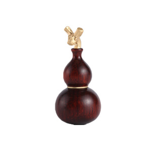 九华山直发紫檀龙头葫芦办公室防小人招财好运职场僻邪挂件饰摆件
