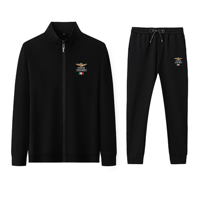 皮尔卡丹高端桑蚕丝男士休闲套装