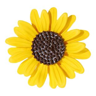 向阳而生一举夺魁向日葵胸针女西装胸花雏菊别针防走光开衫配饰品