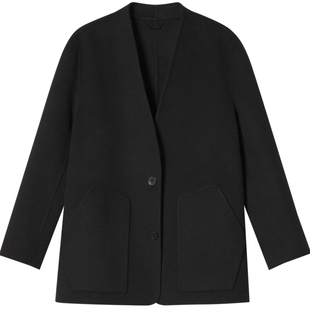 【80支100%羊毛】诗篇专选高支绵羊毛极简v领毛呢西装外套冬