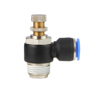 气动气缸调速单向限流节流阀SL4-M5/6-01/8-02/10/12-03气管接头