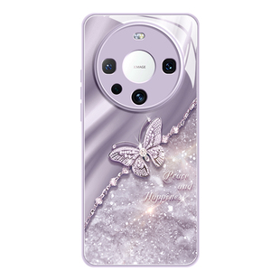 适用华为mate60pro手机壳新款mate50奢华mate40pro带挂绳mt30玻璃外壳m60全包防摔pro+高级感女款mata保护套