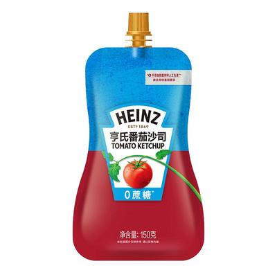 亨氏0蔗糖番茄酱150g家用挤袋装