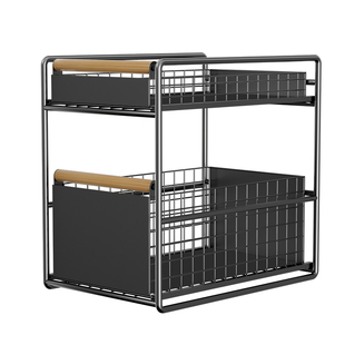 浴室柜下水槽置物架抽拉式洗手台橱柜内专用拉篮卫生间收纳柜分层