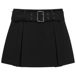 【新品】OCHIRLY欧时力 压褶a字半身裙短裙配腰带打底2026春夏季